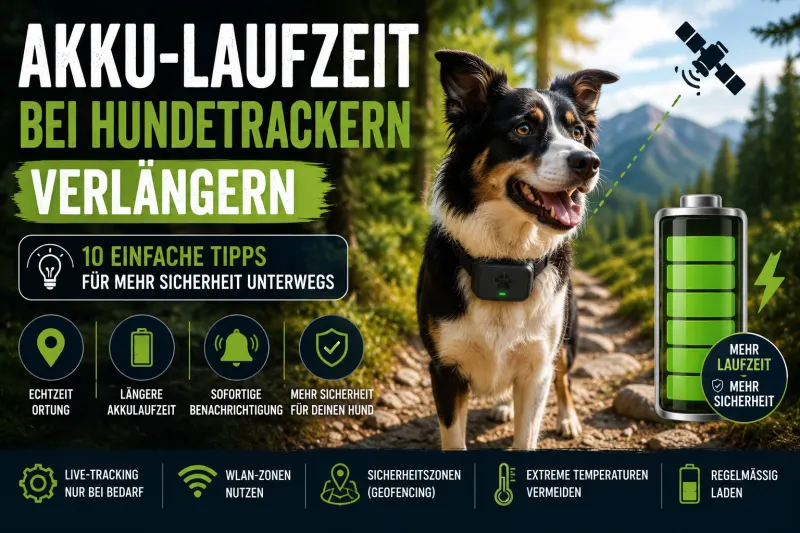 Akku-Laufzeit bei Hundetrackern verlängern – Die besten Tipps